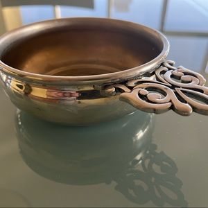 WEB Silver Company Pewter 5” Porringer Bowl 1376 B Brite Finish List $125